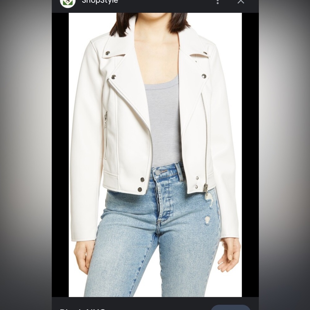 Blank NYC Good Vibes Faux Leather Jacket- S